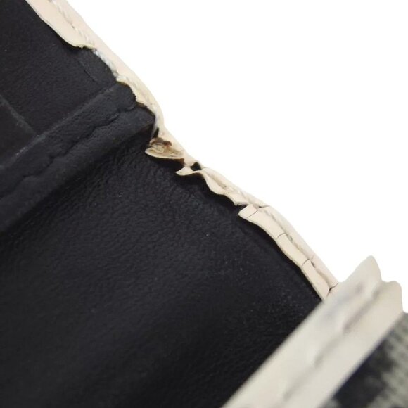 821133AM (V1) Christian Dior Wallet Long Trotter Flap Black PVC - Picture 10 of 13